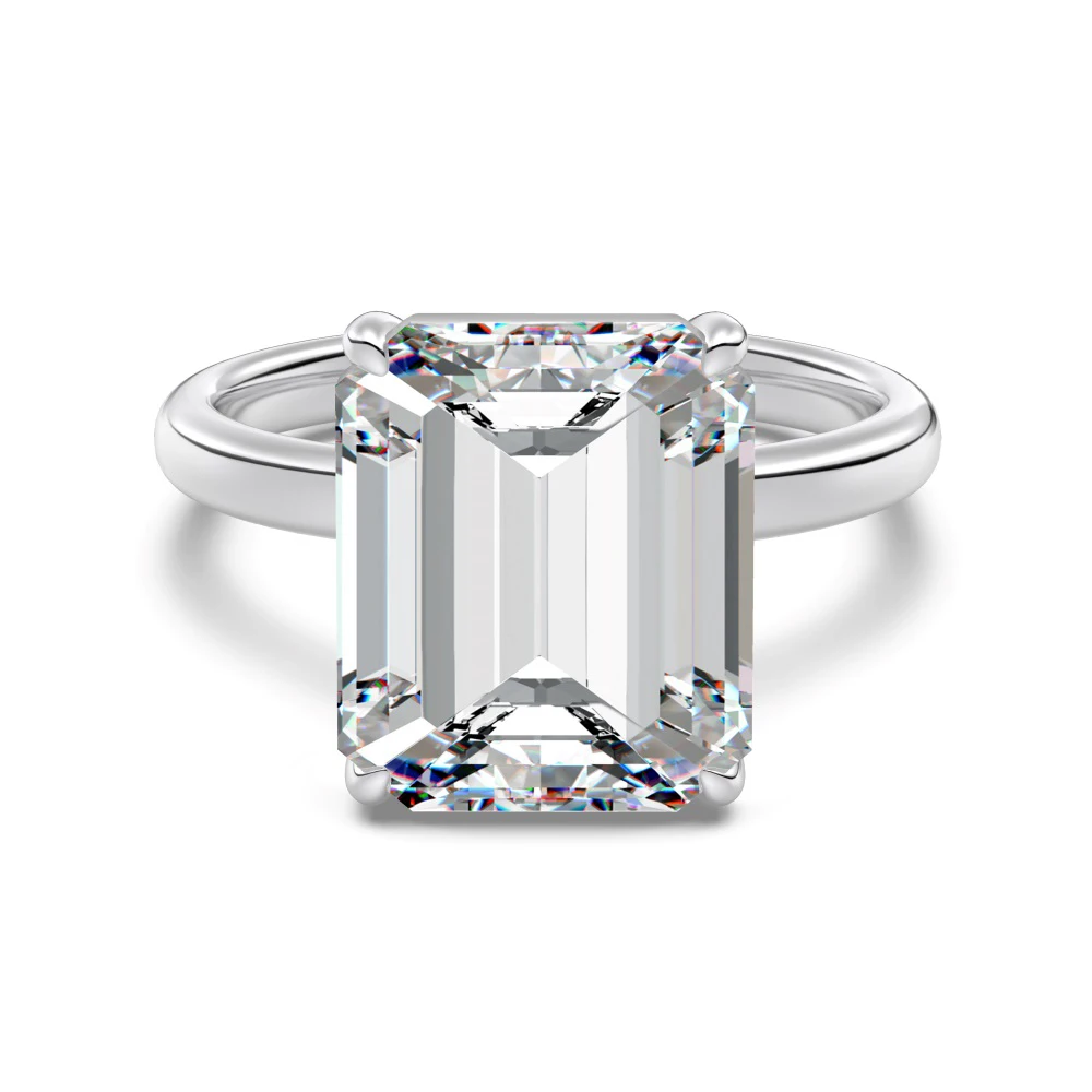 KAKODIY High Jewelry Exclusive Design 925 Sterling Silver 8ct Rectangular 5A Cubic Zirconia Wedding Ring Engagement Bride Promise Ring detail 1