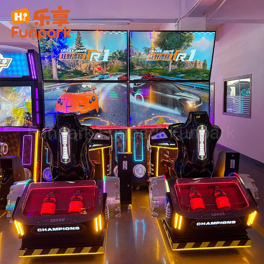 Funpark New Style Simulator Racing Car Arcade Coin-operated Video Game Console Game Machine Racing Console Speed Video Arcade factory