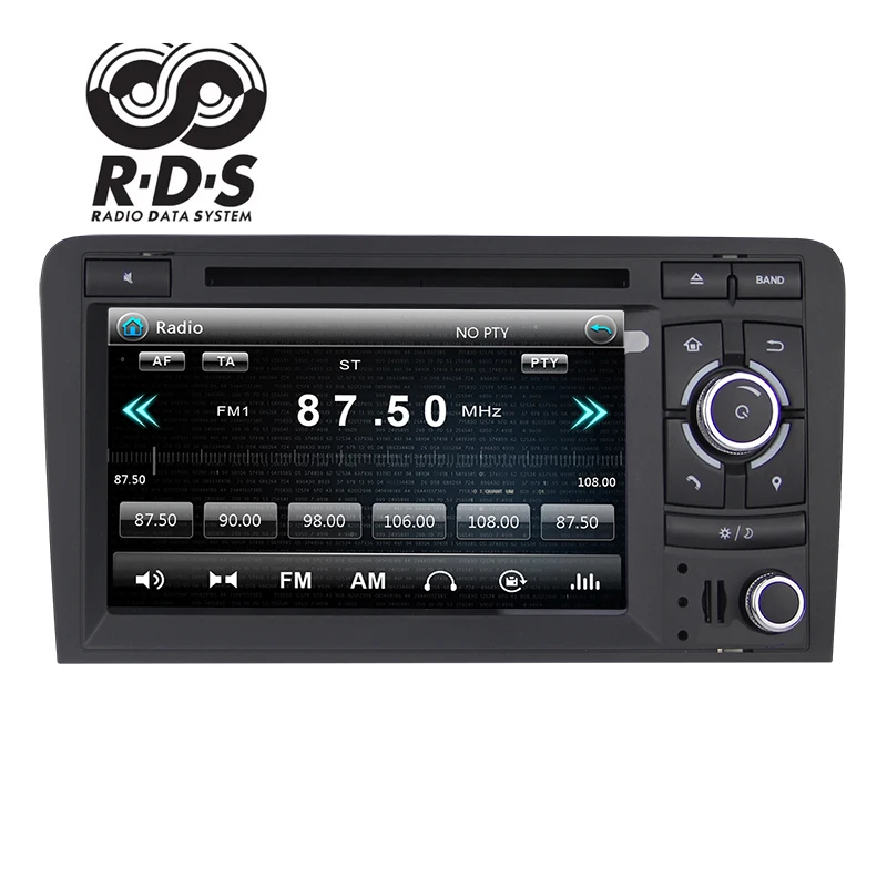 Autoradio Android 9 Pouces Pour Audi A3/S3/RS3 8P 2003-2012 - Carplay/Android Auto Sans Fil, 4G+128G, GPS, Caméra
