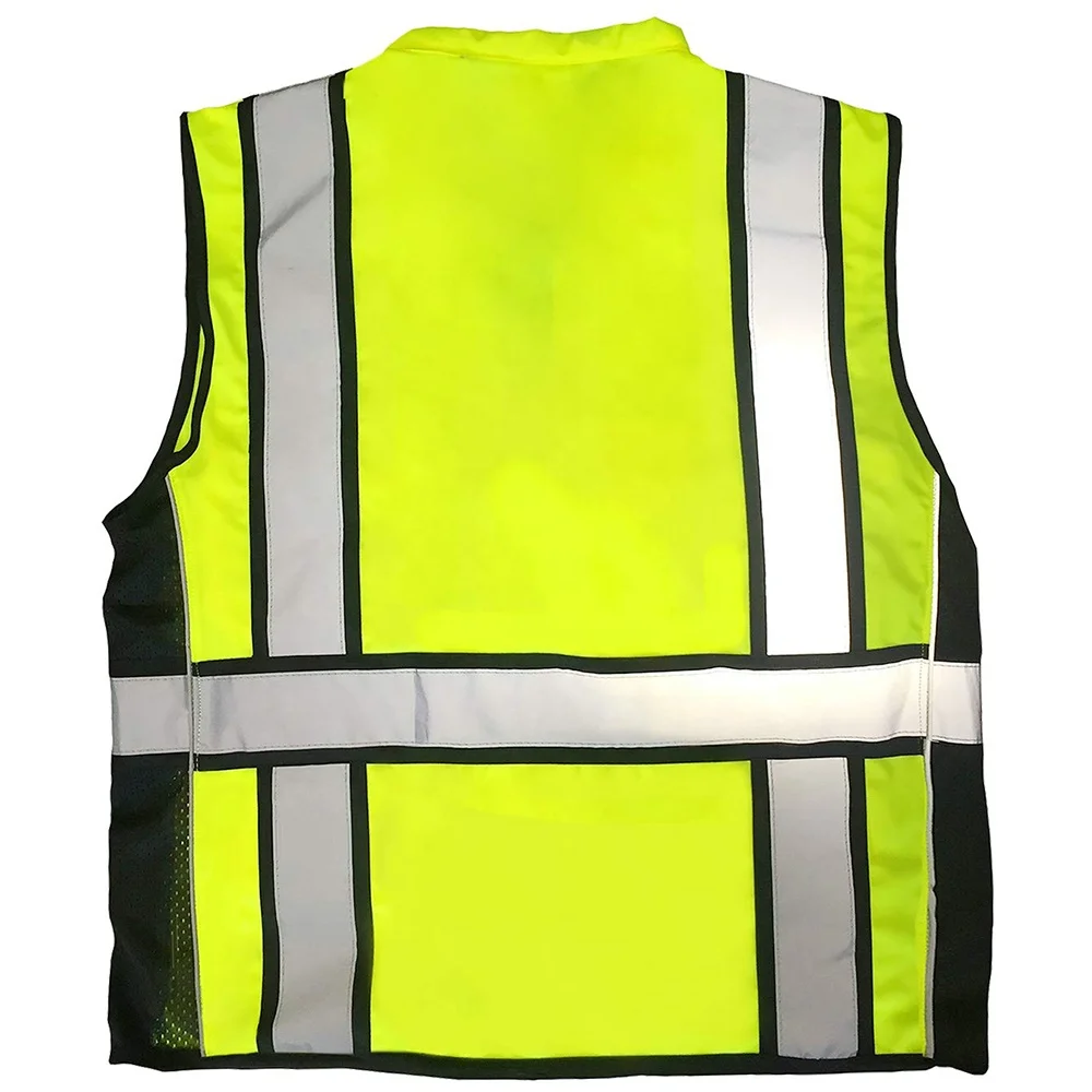 Custom Motorcycle Safety Reflective Vest Jackets Hi Vis Vest with Pockets for Men