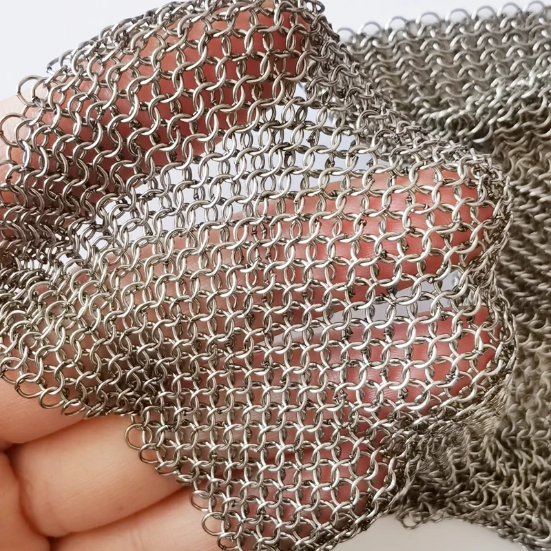 Guanti Antipungitura In Acciaio Inox - Modello A Catena Per Macellaio, Sicurezza Livello 9