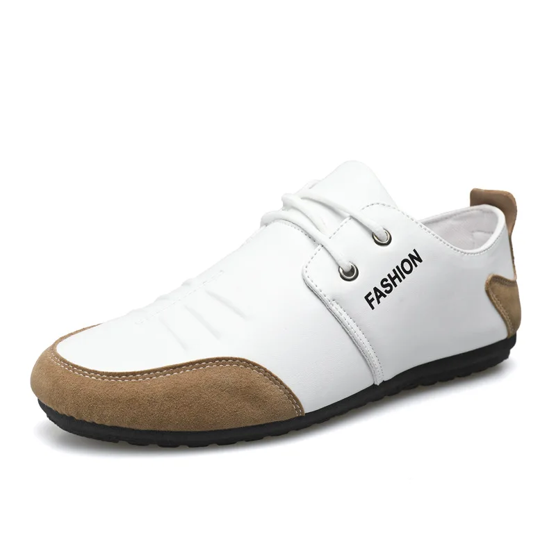 2025 scarpe da passeggio bianche Casual da uomo in pelle PU scarpe basse da  uomo morbide Sole