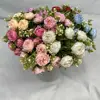 fleur de rose en soie 1