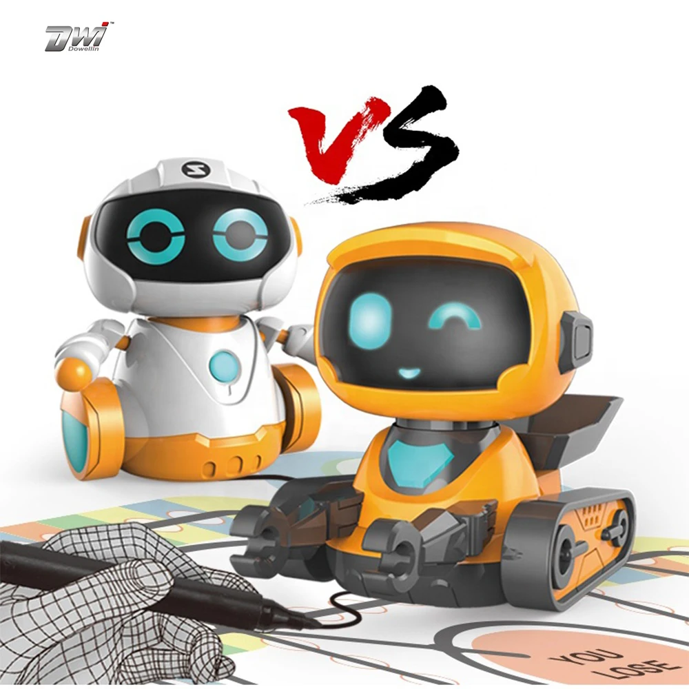 Robot De Dibujo Inductivo – Coche Que Sigue Líneas Con Sensor De Luz, Juguete Educativo, Pilas LR44 Incluidas, 3 Modelos (Tanque, Ingeniería O Robot)
