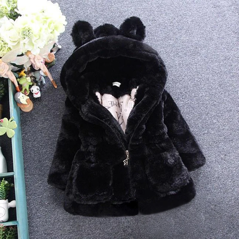 New Design Korean Hot Selling Fancy Cute Jacket Baby Clothes Warm Kids Girl  Winter Coat for Children Wear