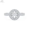 18K Solid White Gold