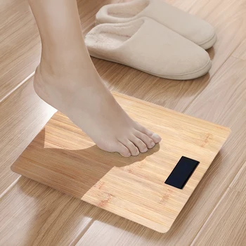 Bamboo electronic weighing bathroom scale digital body weight bath Scales