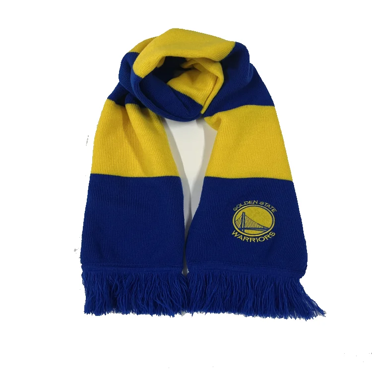 Double Layer Custom Knitted Jacquard 100 Acrylic Soccer Club Fan Scarf