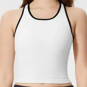 TOPKO Sports Vest with Chest Cushion, Shock-absorbing, Slim Fit, Sleeveless,seamless for Women