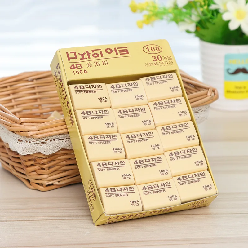 Factory Wholesale 50a 100a 200a 4b Art Eraser for Examination Drawing Rubber Erasers