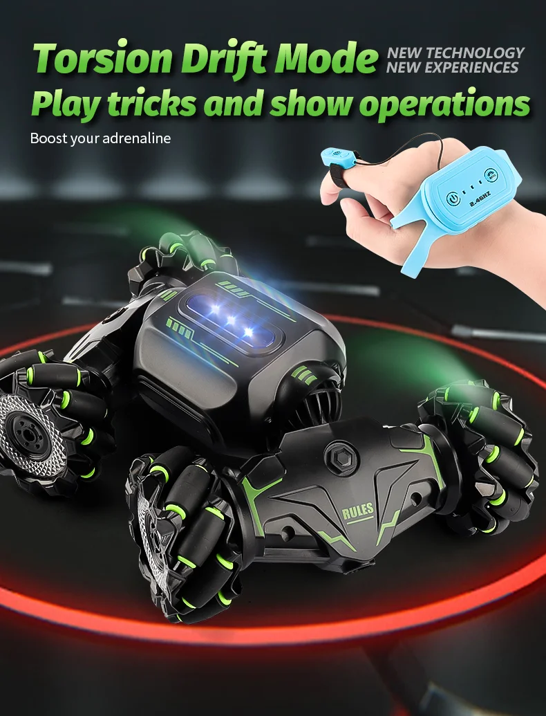 2.4GHz Remote Control Gesture Sensor Toy Cars / 4WD 2.4GHz promotional oem stunt rc car Stunt Twist RC Car