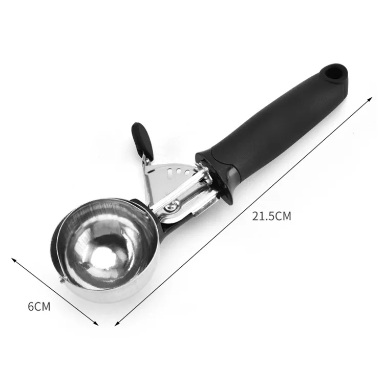 Ice Cream Scoop with Trigger Lever and Comfort Grip Handle