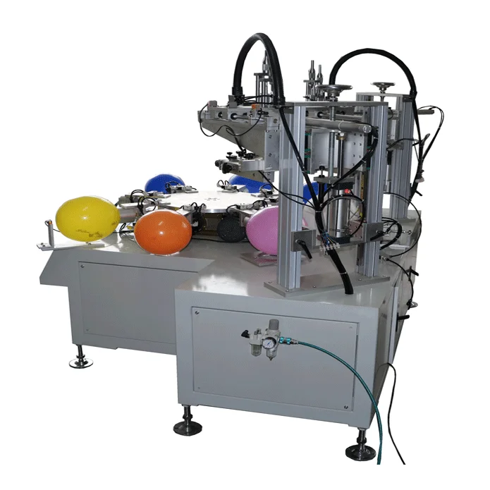 High-Accurate Automatic Two-Color Balloon Screen Printing Machine Balloons with Rotary Working Table