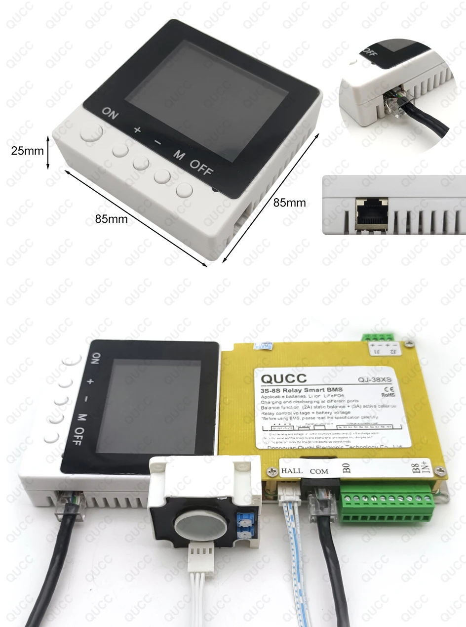 Qucc 10s16s Smart Bms Liion Lifepo4 High Voltage Dc Relay 500a 36v