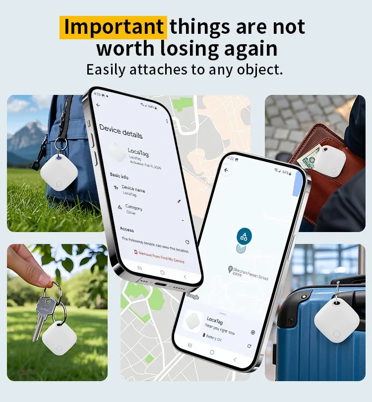 RSH Android Tag OEM Your Logo Google Find My Device Tracker Smart GPS Locator Type C Rechargeable Key Finder for Google Find Hub supplier