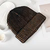 Acrylic black coffee knitted hat