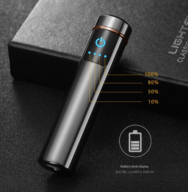 USB Rechargeable Metal Electronic Cigarette Lighter Flameless Eco Friendly Electric Pocket Lighter for Smoking Accessories