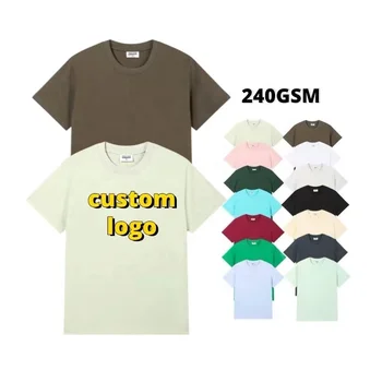 Oversized Street Style Men's t-shirt 100% Cotton Drop Shoulder Streetwear High Quality Custom Logo Plain Blank t shirt for Men
