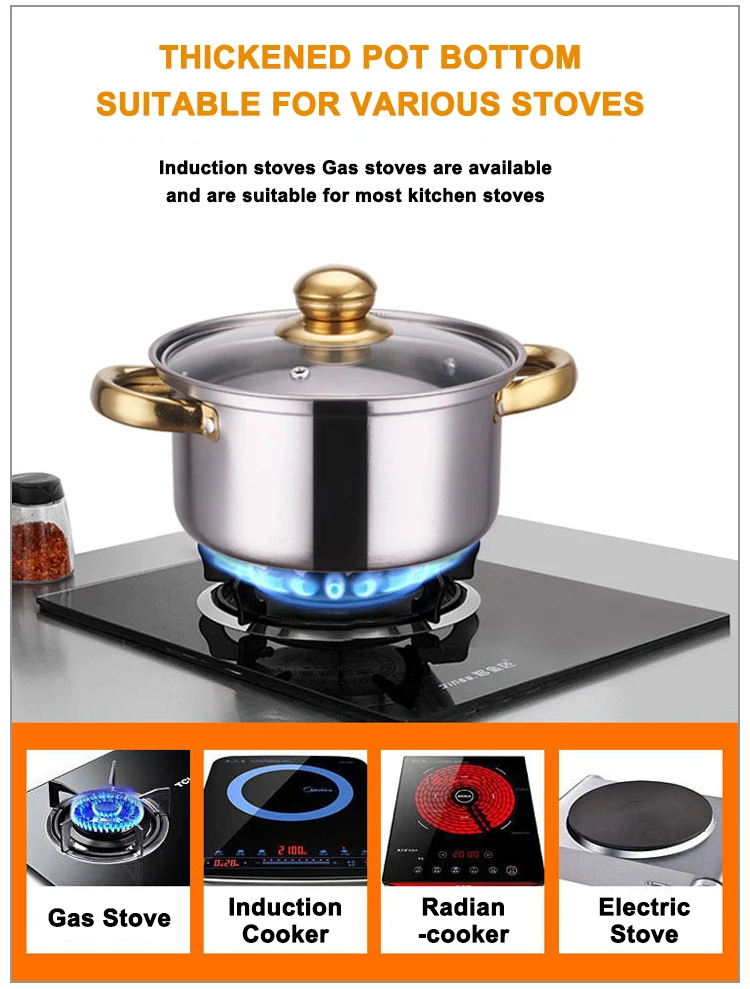 Manufacturer High Quality 12pcs Stainless Steel Gold Plated Non Stick