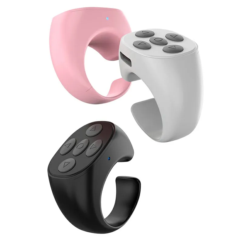 2026 New Tiktok Remote Control Scroll Ring Page Turner Fingertip Video Controller Wireless BT Scrolling Ring with Charging Case