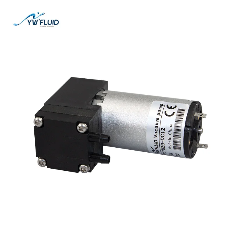 YWfluid High Performance 12V Diaphragm Pump Micro Vacuum Generator with DC Motor for Gas Transfer Micro Vacuum Pump Supplier