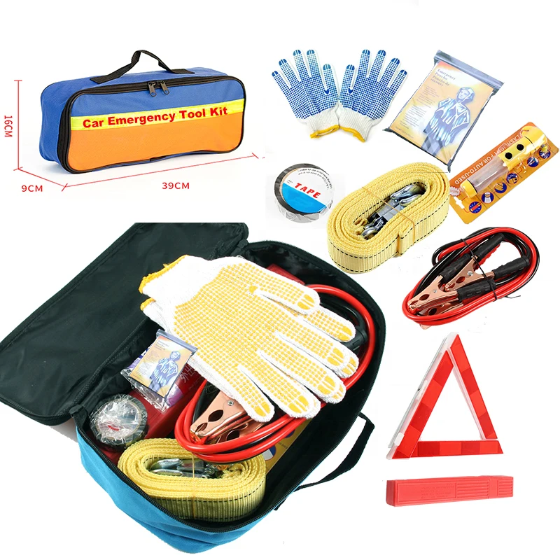Outdoor Breakdown Survival Roadside Car Emergency Tool Assistance Kit