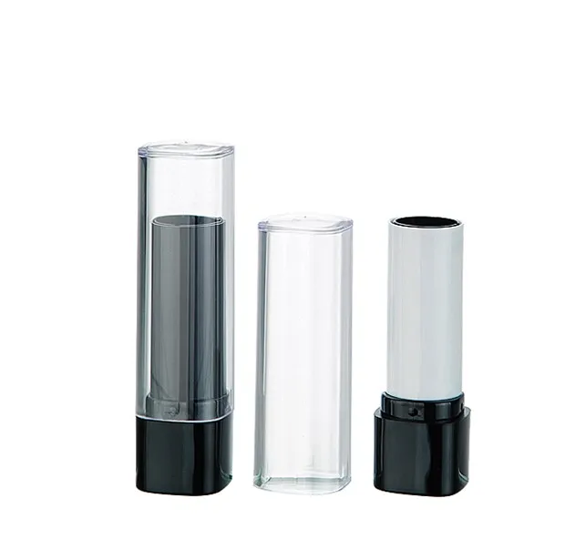Hot sale cosmetic packaging black lipstick tube clear plastic lipstick tubes container