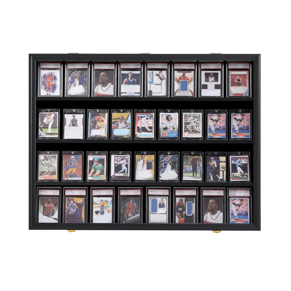 Black 36 Baseball Card Display Case Single Display Case Graded Sports Card  Display Case
