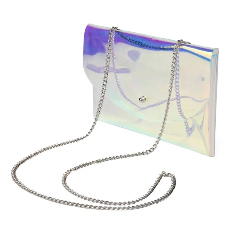 Clear Shoulder Bag Purse, 2 in 1 Transparent Crossbody Bag Jelly Handbag,  Polyvinyl Chloride Top Handle Chain Clutch for Women (Not Cpmpatible with