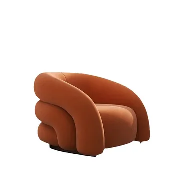 Light Luxury Single Sofa Chair Bedroom Balcony Lazy Sofa Small Living Room Nordic Single Chair Leisure Network Red Chair