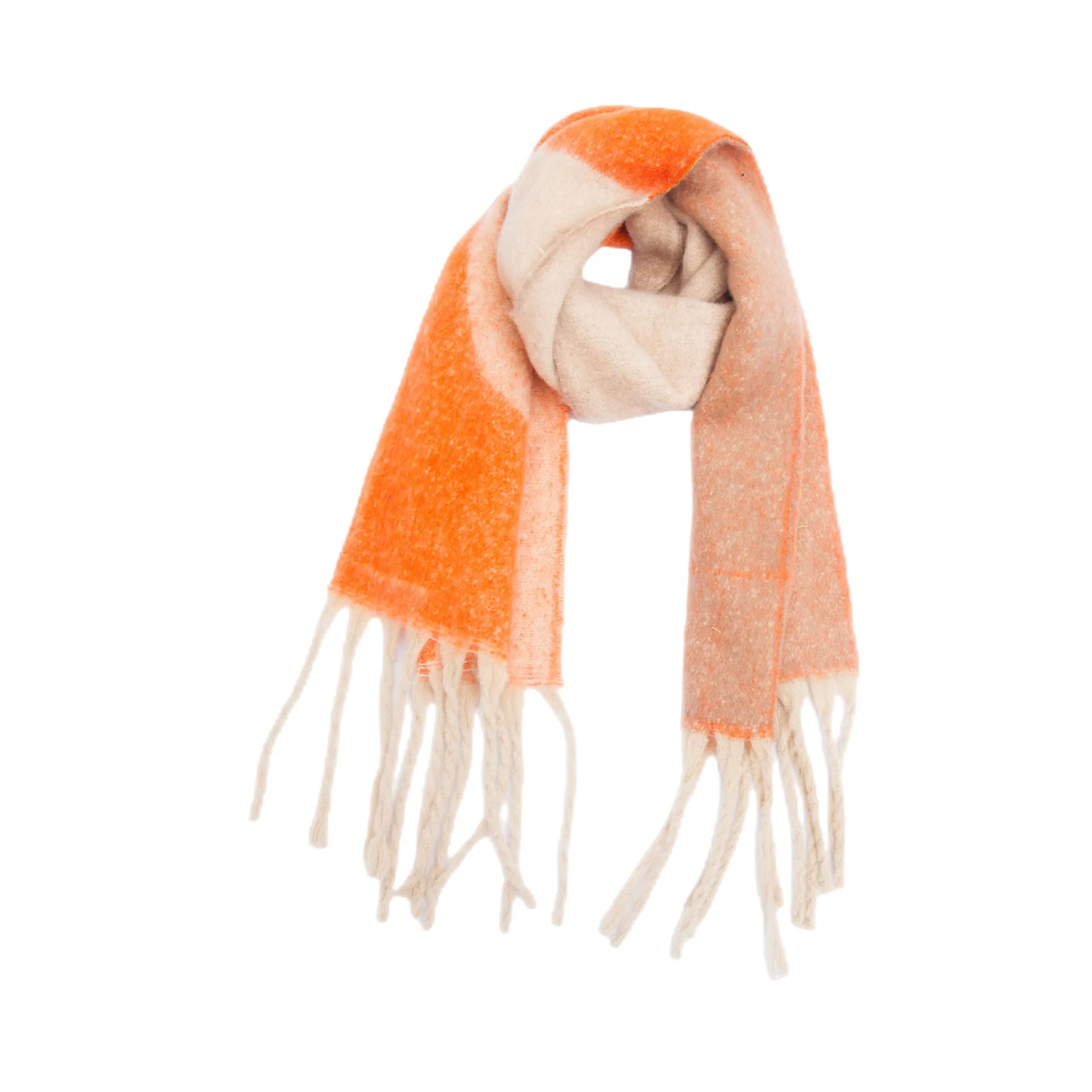 小物 YOKE / STILL JACQUARD LONG STOLE(ORANGE) YOKE / STILL