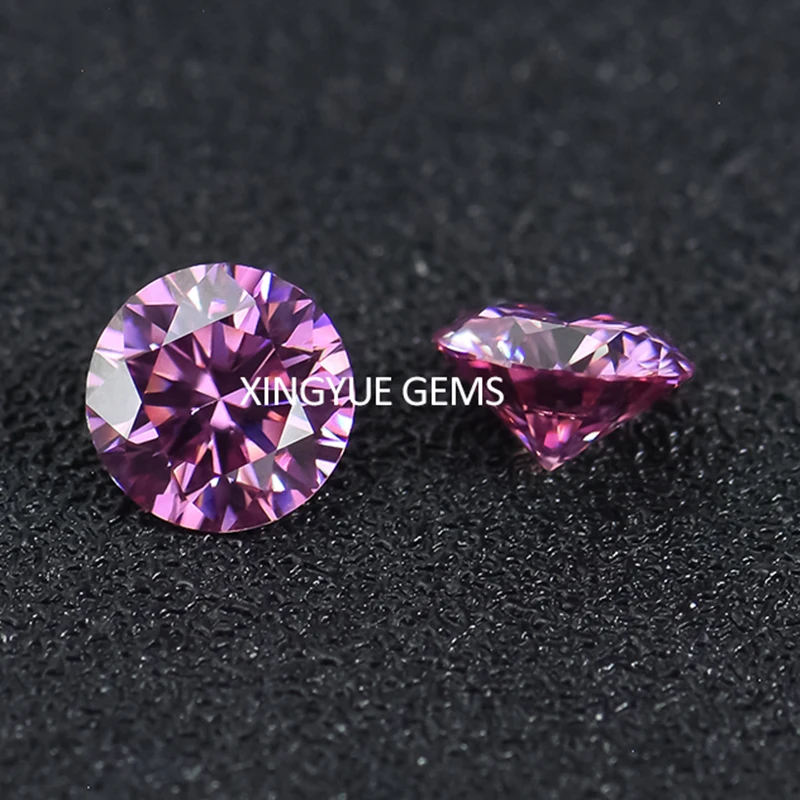 Xingyue GRA Certificate Plated Color VVS Price Per Pieces Carat Round Loose Moissanite Stones