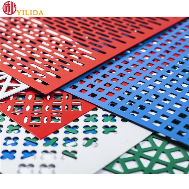 Color Coated Perforated Aluminum Sheet Various of Different Hole Shapes