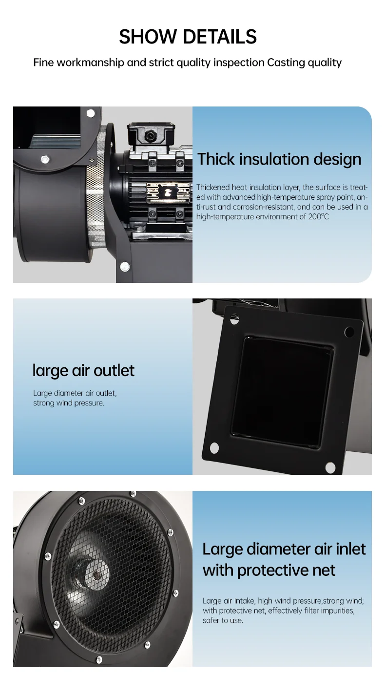 Centrifugal Blower, 220V, 6.7CMM, 60W, 48Db - detail 14