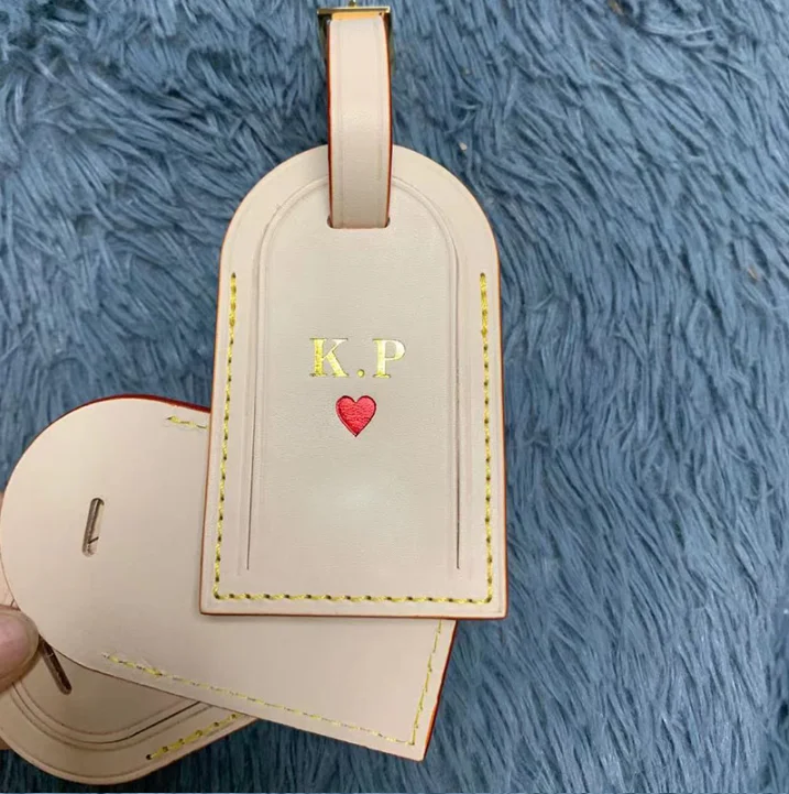 lv luggage tag hot stamp