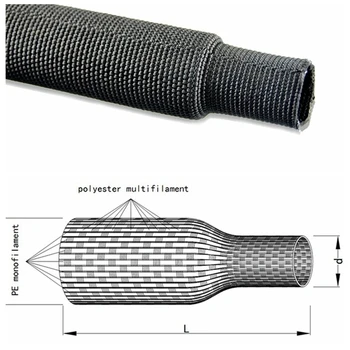 ZH-WFT6-90  Heat Resistant Woven Fabric Tubing with Flame Retardant Properties for Automotive and Industrial Use Shrink sleeve