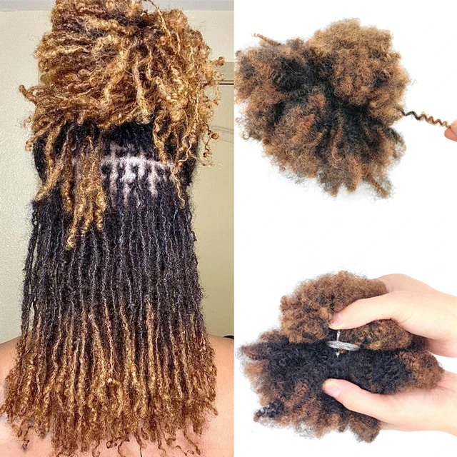 KAMA Locs Braiding Hair 100% Brazilian Remy Hair 4C Crochet Afro Kinky Bulk 8"-28" 50g for Braids