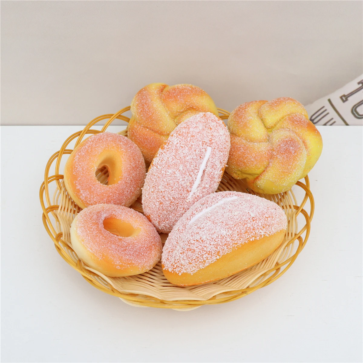 Soft Simulation Artificial PU Bread for Desserts Decoration Photography Props Supplies