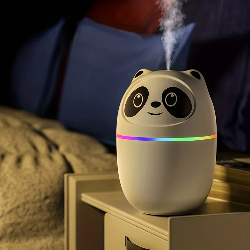 Portable LED Light Mini Cute 220ml H2o Spray Mist Humidifier Double Wet Aroma Essential Oil Diffuser Car Usb Air Humidifier