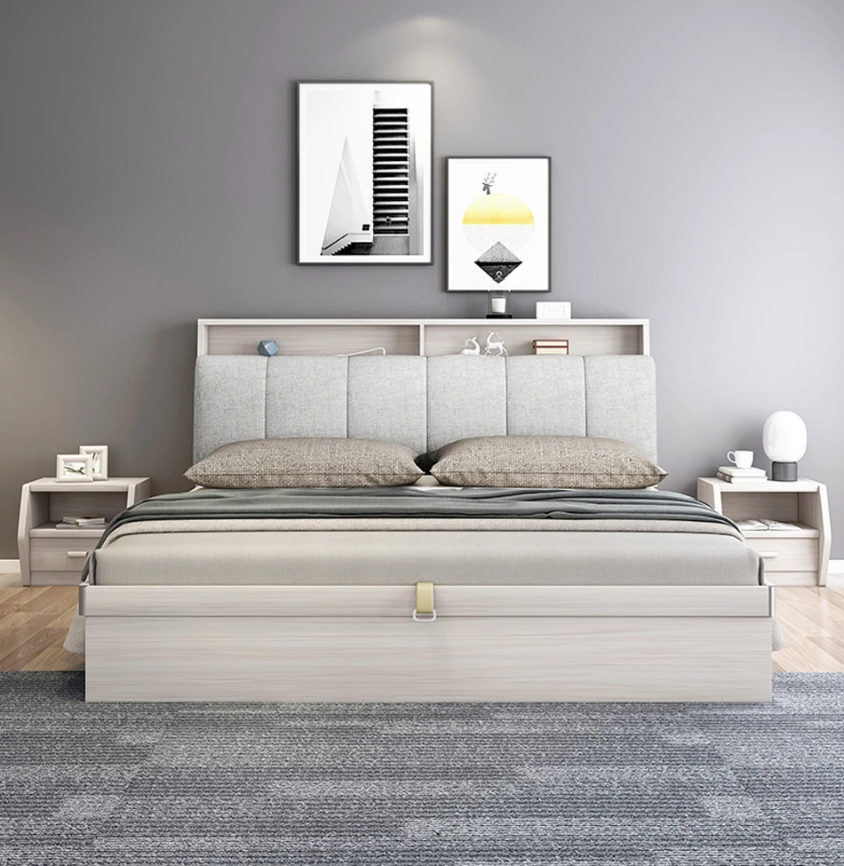 Modern Design Queen Size Bed Home Furniture Bedroom Set Hotel Apartment