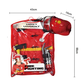 Factory OEM / ODM design firefighting helmet fireman kids costume for school education