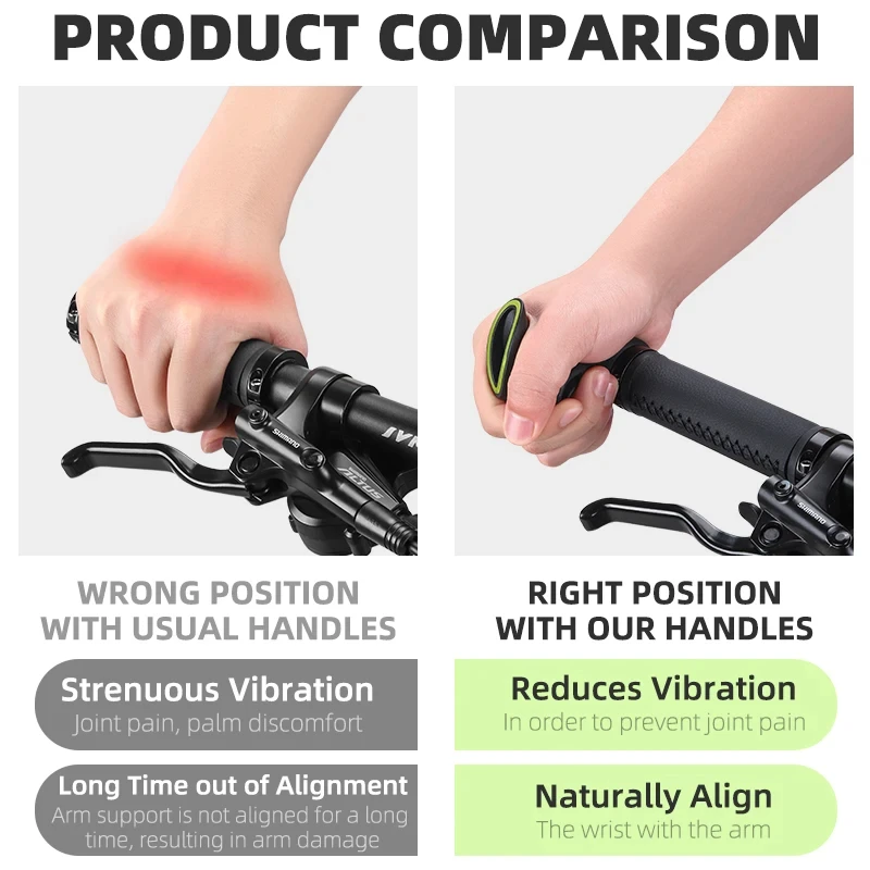 Ergonomic MTB Bicycle Bar Ends Durable Handlebar Grips