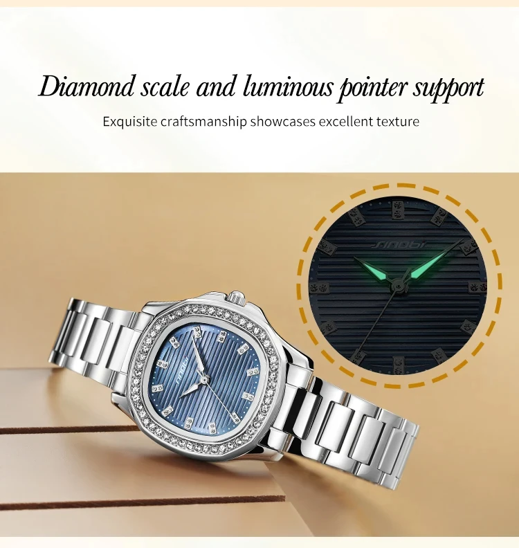 Luxury Square Lady Watches - Steel Band, Waterproof Quartz display picture 3