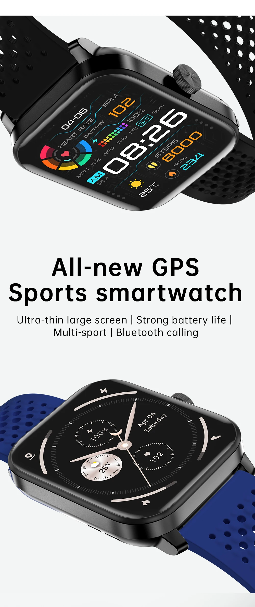 Welcome OEM Order, Factory Whole Selling 2025 F19 Gps Smart Watch Motion Tracking 1.85inch Square Screen Bt Call Heart Rate Sleep Monitoring Sport Smartwatch Men Ios - Buy Ip68 Waterproof Smartwatch men Sports Smartwatch gps Sport Smart Watch