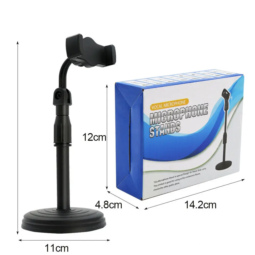 product wholesale 360 degree rotate smartphone stand waterproof mobile phone holder flexible base for desktop youtube live streaming-8