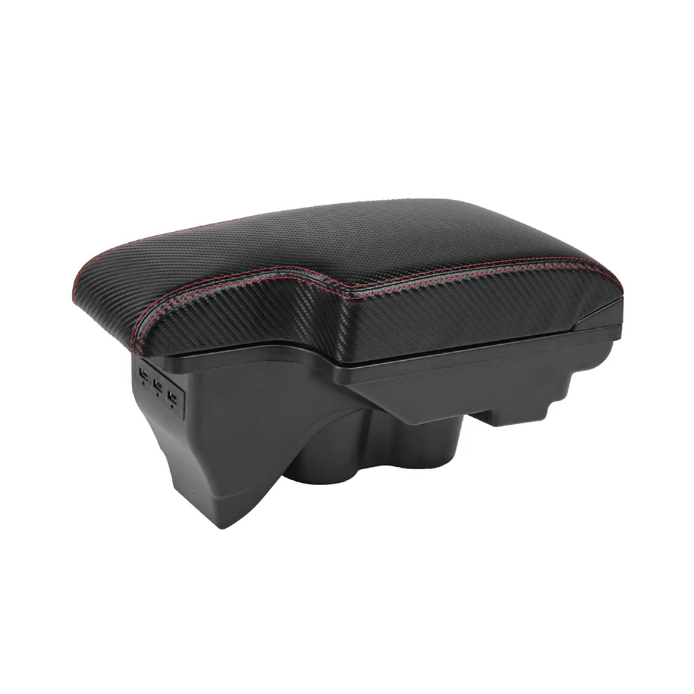Auto Centre Console Armrest BOX with Ashtray Cup Holder Car Accessories Interior Retrofit Parts Black Universal Front 1pcs