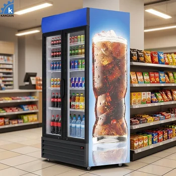 ペプシガラスドアコーラショーケース 冷蔵庫 省エネドリンク冷却器