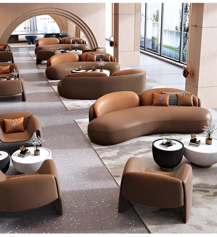 Ergonomic Leather Office Sofa Enhance Workplace Comfort