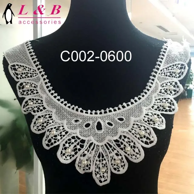 Embroidery Neck Lace Applique - 3D Flower Guipure Collar