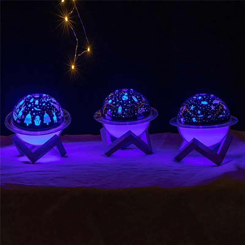 Креативные новые продукты, светодиодный проектор, увлажнитель воздуха с Usb, увлажнитель воздуха в виде планеты, увлажнитель воздуха, ночник в виде Луны для офиса, спальни